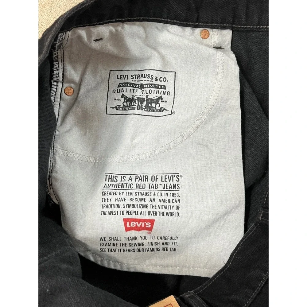 Vintage Levis 550 Relaxed Fit Jeans Men's 46(44)x30 Black Made in USA faded good